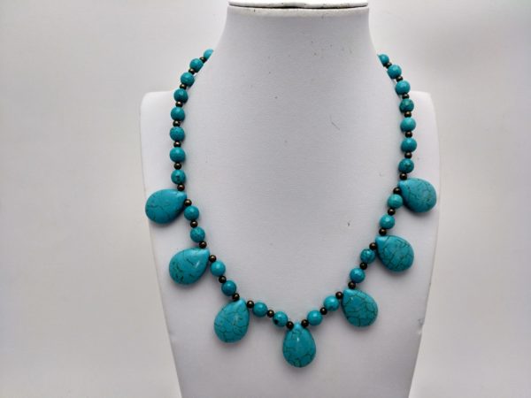 Collar En Piedra Natural Turquenita