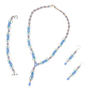 Collar Pulsera Y Pendientes En Super Duo Idoneo Para Mujer Mza-142