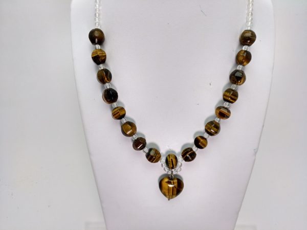Collar En Mineral: Cuarzo Ojo De Tigre