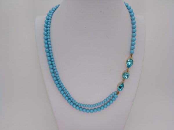 Collar En Cristal Swarovski Turquesa