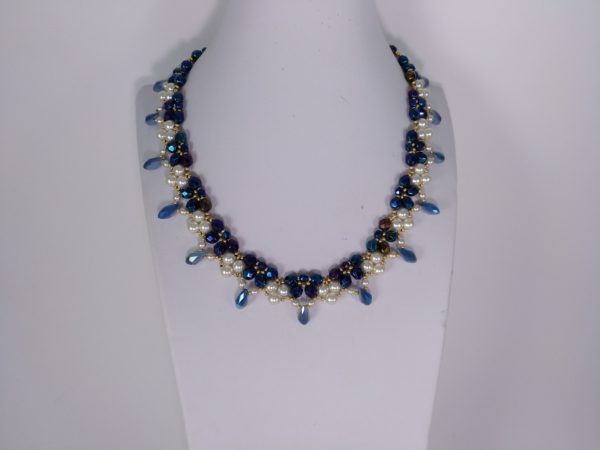 Collar Para Mujer Facetado Y Perlas