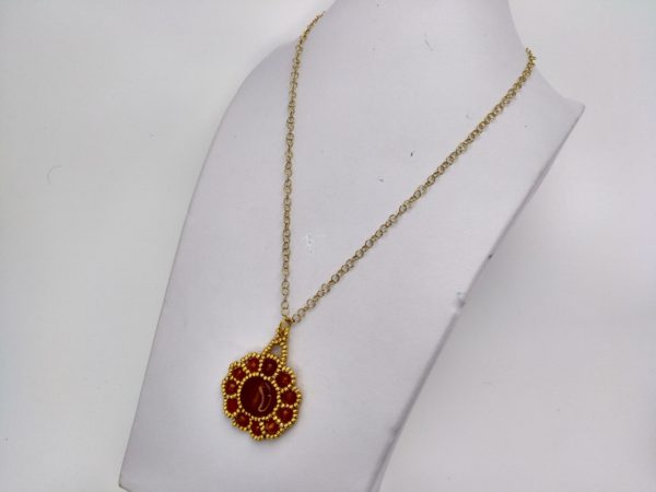 Colgante En Agata Corneola.&Quot;Elegante&Quot;