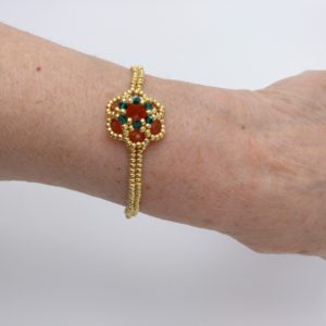 Pulsera agata corneola. "ELEGANTE"