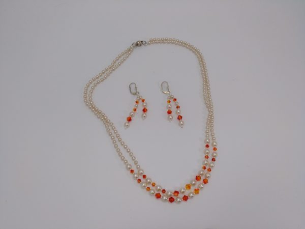 Collar En Perlas Con Pendientes.&Quot;Elegantes&Quot;
