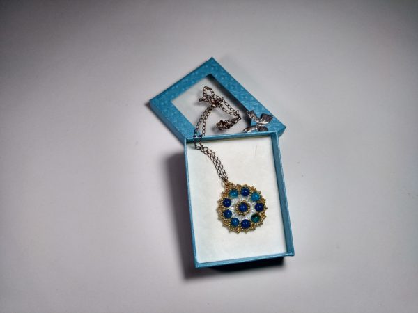 Colgante En Agata Bandeada, &Quot;Brillante&Quot;