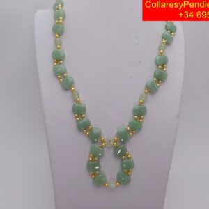 Collar Personalizado en mineral Jade Rectangular, "Estilo Elegante".