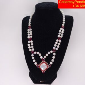 Collar personalizado en mineral piedra Luna, " Estilo Elegante"