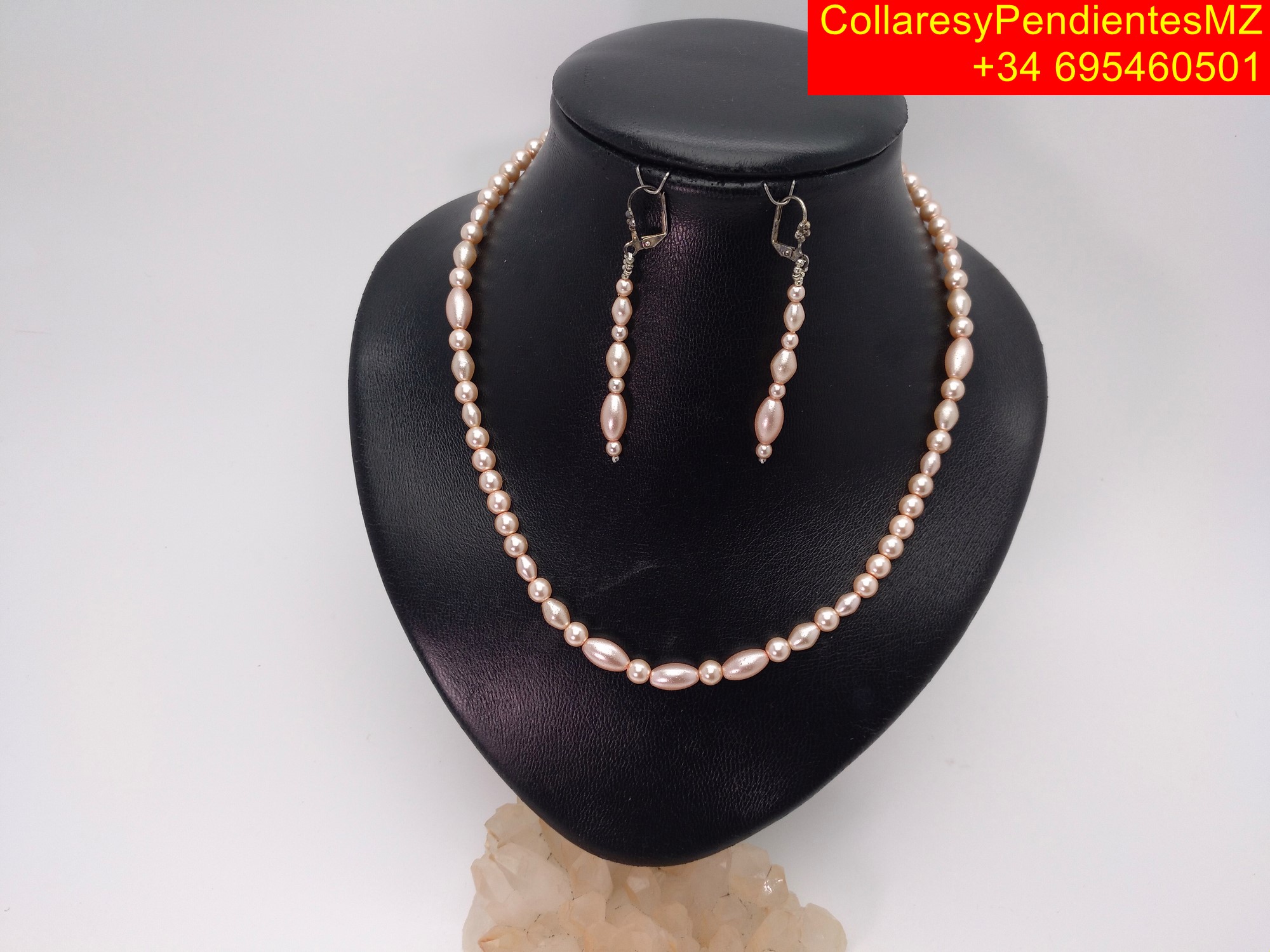 Collar en perlas Liaght Rose "ELEGANTE" - Imagen 2