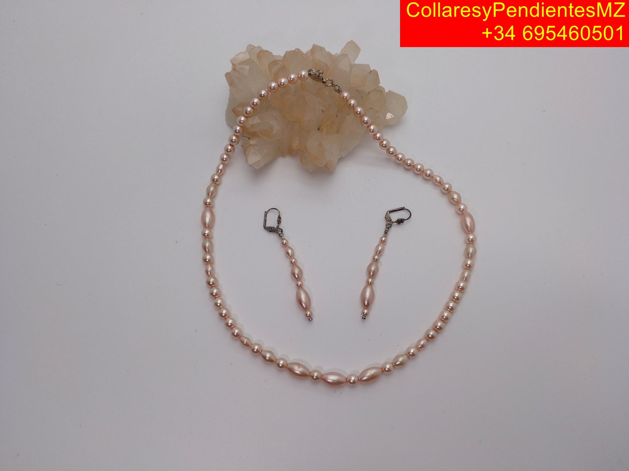 Collar en perlas Liaght Rose "ELEGANTE" - Imagen 5