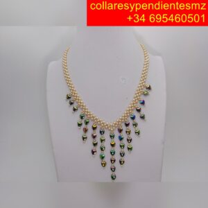 collar perlas hematite