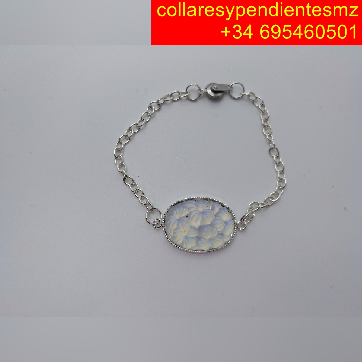 pulsera con cabuchon matizado. collaresypendientesmz.com