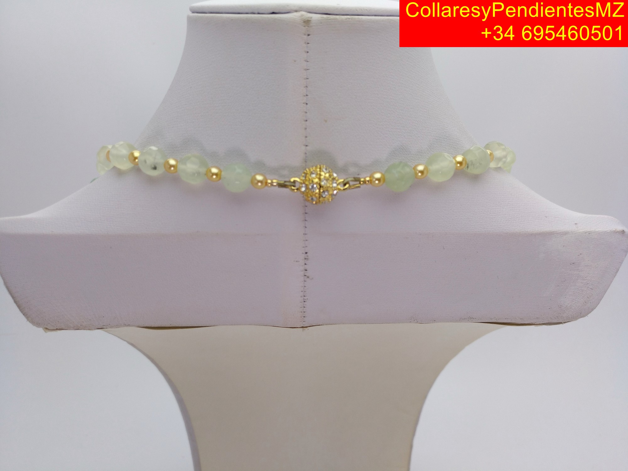 Collar-cuarzo-verde-jade-facetado - Imagen 3