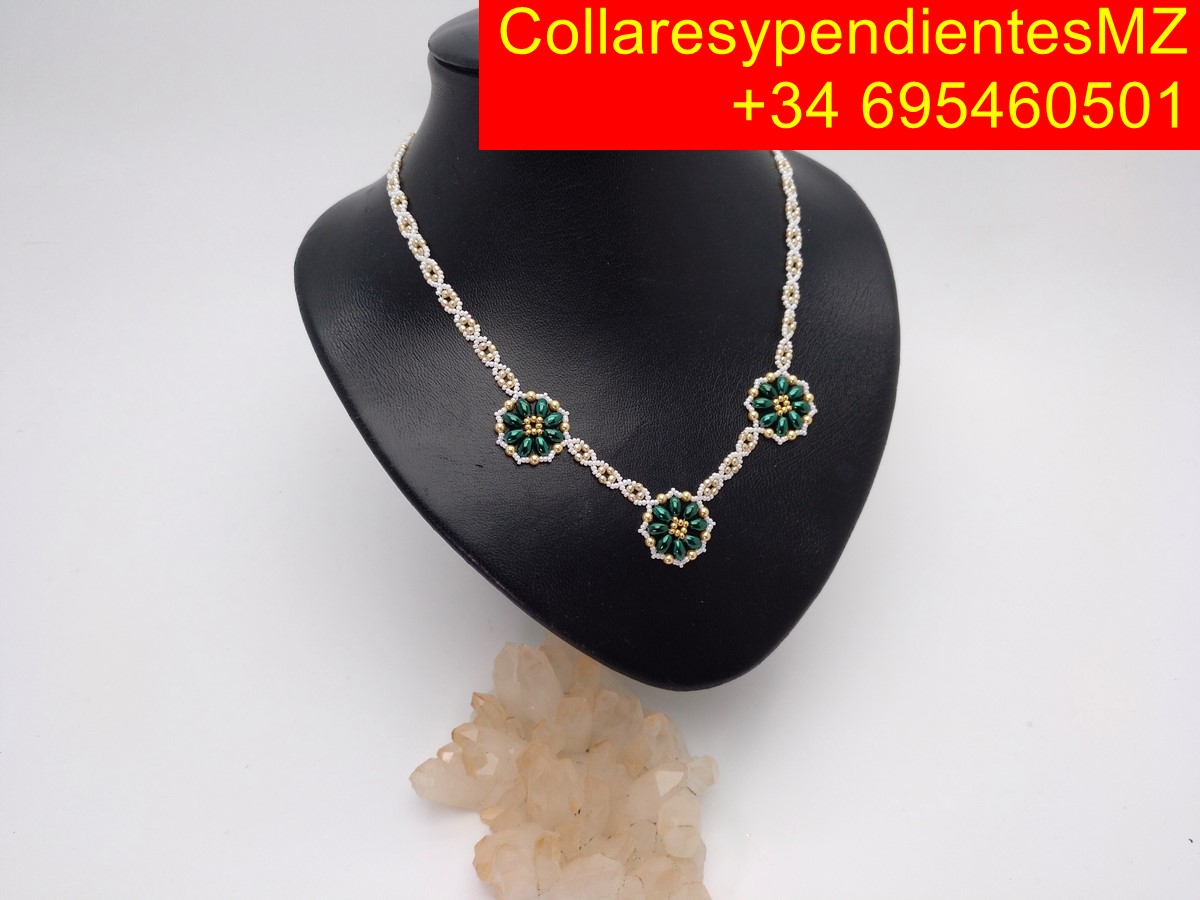 collar con olivas y perlas, de collaresypendientesmz