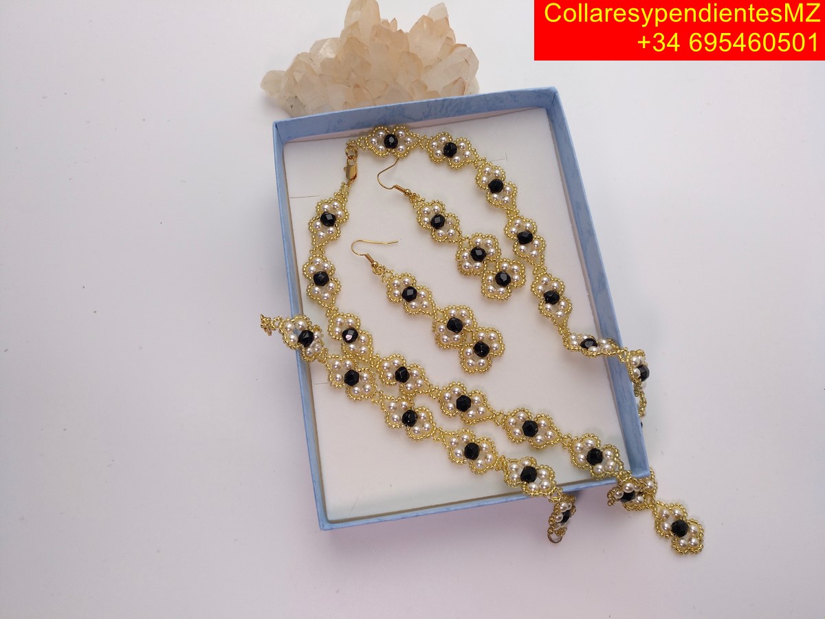 Elegante-collar-pendientes-blue-iris - Imagen 4