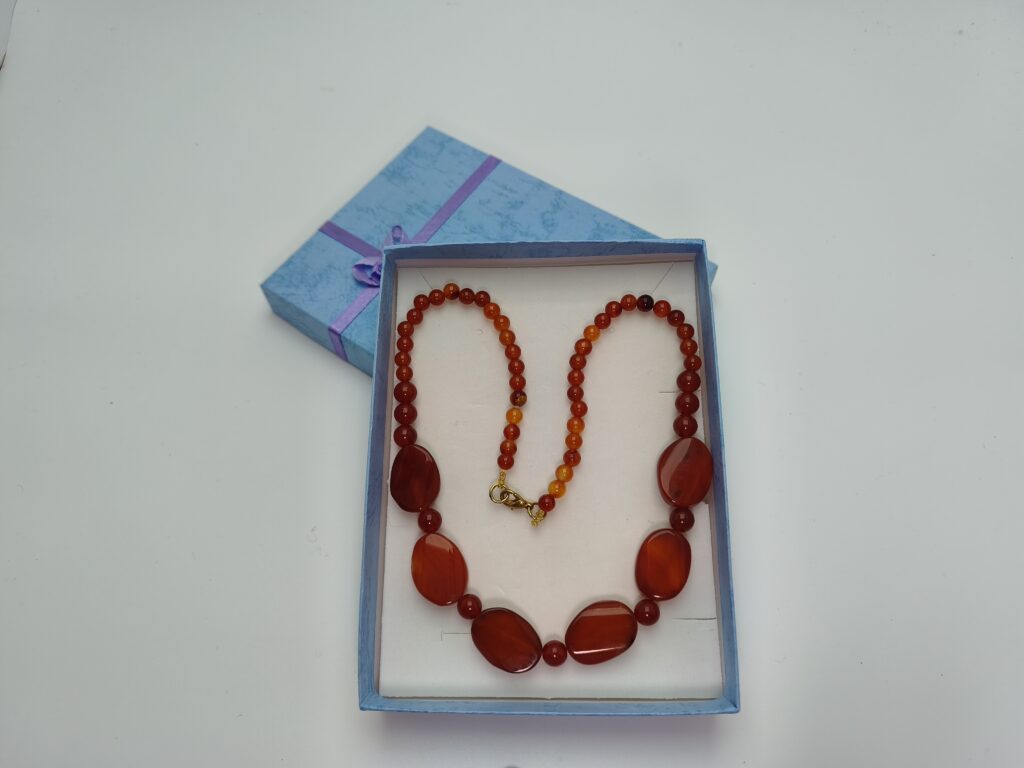 Collar agata corneola