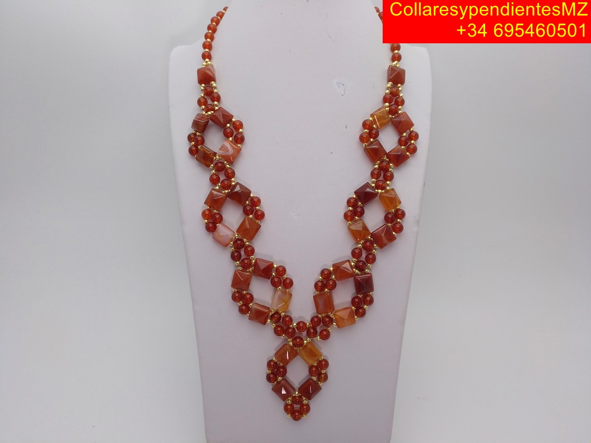 collar agata corneola-collaresypendientesmz